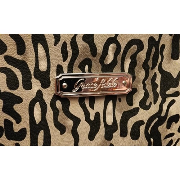 New GRACE ADELE LEOPARD Animal Print CROSSBODY or Clutch Bag PURSE NWOT - Picture 6 of 7